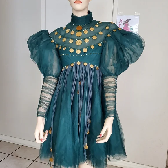 Zimmermann celestial charm green mini dress size 0, size 2 US